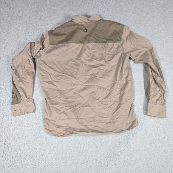Gander Mountain Guide Series Shirt Men's Medium Tan Two-Tone Long Sleeve Hunting - Picture 4 of 5